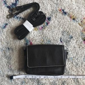 Thirty One chocolate brown cross body wallet purse